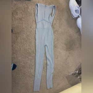Fashion Nova Light Grey Jumpsuit